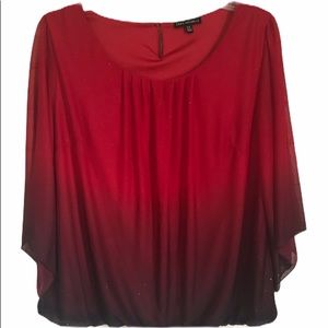 Beautiful Red/Black Blouse